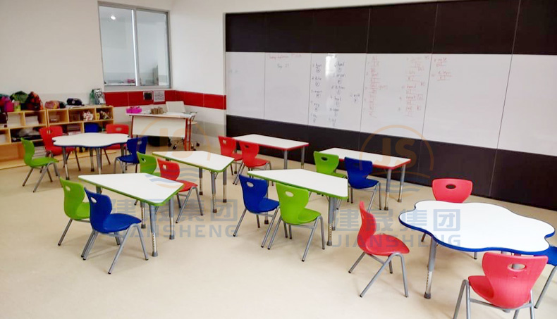 student desks and chairs