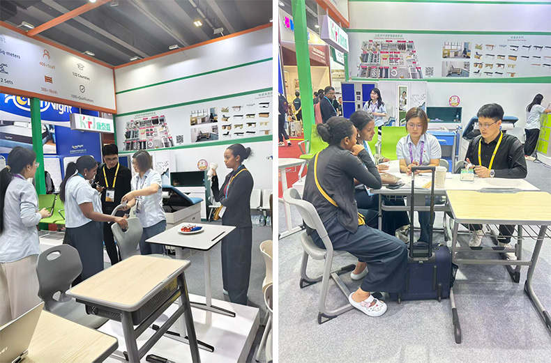 school desks and chairs