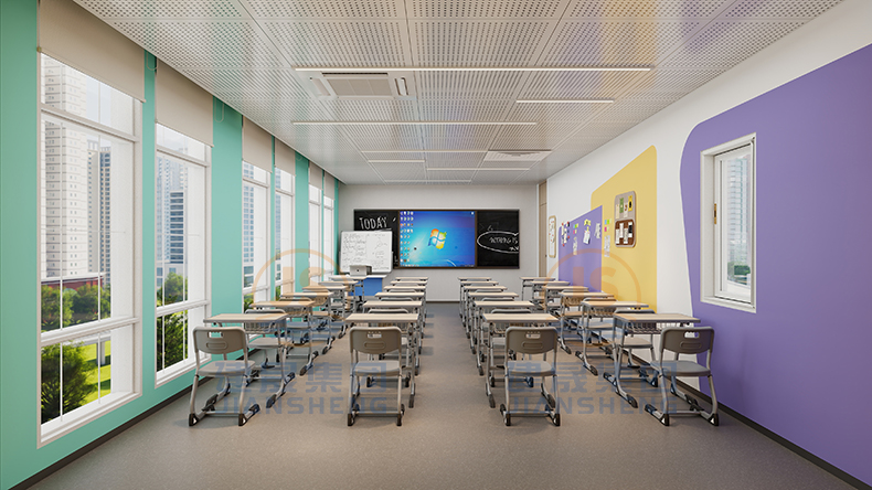 School desks and chairs