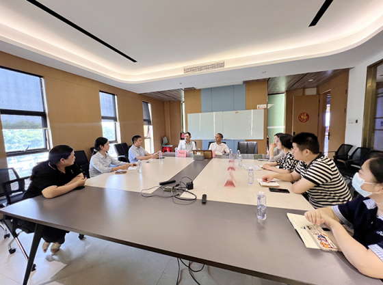 Delegação do Departamento de Comércio de Zhangzhou visita o Grupo Jiansheng para explorar novas oportunidades no desenvolvimento do comércio exterior.