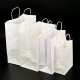 Grands sacs à provisions en papier brun blanc recyclables 100% écologiques avec poignées