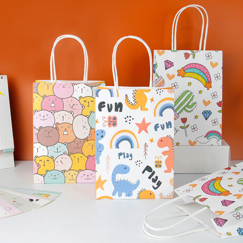 Sacs de transport en papier kraft pour cadeau d'épicerie en papier de conception personnalisée avec poignées torsadées