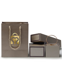 Personalized Small brown Jewelry Gift Packaging Paper bag with twisted handles