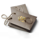 Персонализированный небольшой коричневый бумажный пакет для упаковки ювелирных изделий с витыми ручками