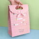 Bolsas de compras de papel personalizadas para presentes pequenos com alça cortada com laço