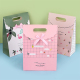 Bolsas de compras de papel personalizadas para presentes pequenos com alça cortada com laço