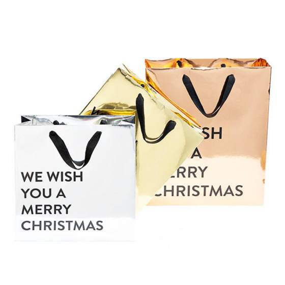 Premium mini pequeñas bolsas de papel de compras de regalo para