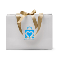 Sacs en papier faits sur commande de bijoux de boutique de luxe avec l'arc de cravate de ruban