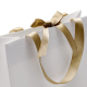 Sacos de papel personalizados para joias de luxo com laço de fita