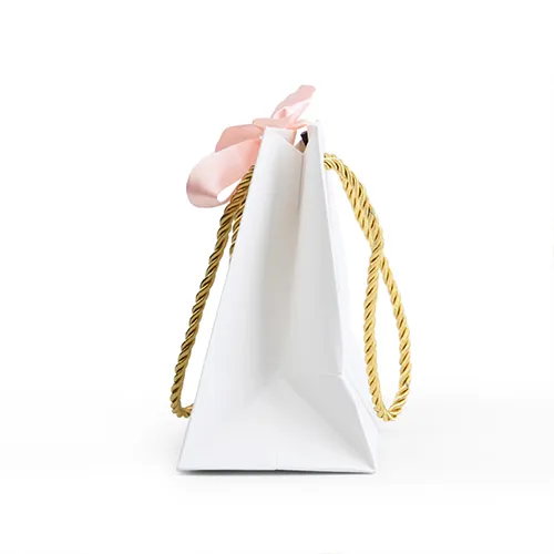 Debossing bianco Logo stampato bianco Boutique Shopping JewelrySacchetto di carta