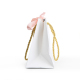 White debossing Logo Printed White Boutique Shopping JewelryPaper Bag