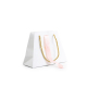 White debossing Logo Printed White Boutique Shopping JewelryPaper Bag