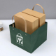 Reusable Thinken square bottom flower box Kraft Paper carry Bag