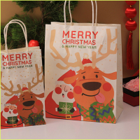 Christmas Gift Packaging Paper Bag With Twisted Paper Handle