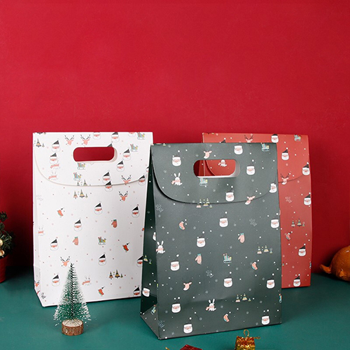 Kraft kağıt hediye poşetleri Kalıp Kesim Saplı Ambalaj Çantası