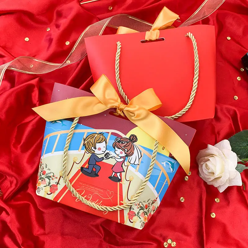 Sac en papier cadeau de bijoux de noce direct d'usine avec le logo personnel