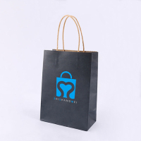 Siyah düz giysiler konfeksiyon kraft kağıt alışveriş poşetleri