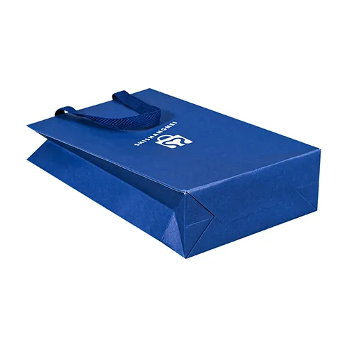 Sac en papier commercial double vin personnalisé personnalisé avec poignées