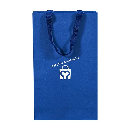 Sac en papier commercial double vin personnalisé personnalisé avec poignées