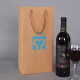Bolsas de papel de regalo Kraft de botella de vino recicladas impresas personalizadas Thinken