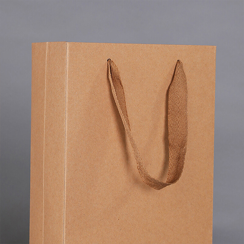 Sacs en papier cadeau Kraft pour bouteille de vin recyclée Thinken imprimés sur mesure