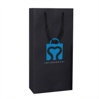 Sacs en papier cadeau Kraft pour bouteille de vin recyclée Thinken imprimés sur mesure