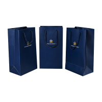 Cadeau personnalisé de bouteille de vin de boisson de couleur faisant des emplettes Sacs de transporteur de Pape