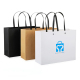 Addensare colore personalizzato negozio di abbigliamento di lusso carta Kraft trasportare borse con manici