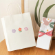 Bolsas de papel Kraft blancas con asas para regalo de Navidad de fiesta de comestibles personalizadas