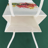 Échantillon gratuit personnalisé cadeau de luxe personnalisé shopping parfum shopper die cut sac en papier emballage cadeau