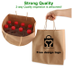 China custom small sac bolsas papel brown Kraft paper packaging bags for fast food shopping take away with your own logo