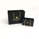 Black Small jewelry Gift paper bags with logo shopping gift bag
