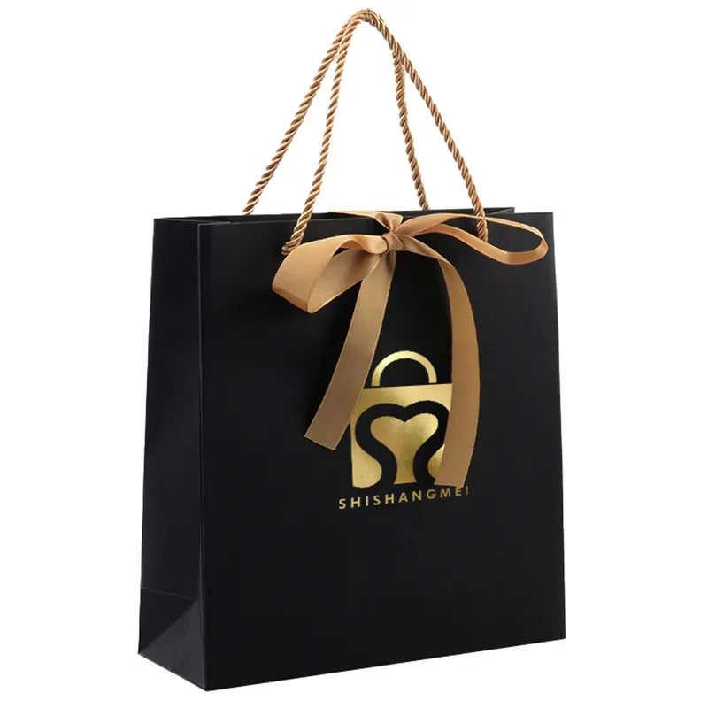 Bolsas de papel de regalo de joyería pequeña negra con bolsa de regalo de  compras con logotipo, Precio bajo Bolsas de papel de regalo de joyería  pequeña negra con bolsa de regalo