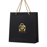 Sacs en papier cadeau petits bijoux noirs avec sac cadeau shopping logo