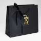 Schwarze kleine Schmuck-Geschenkpapiertüten mit Logo-Einkaufsgeschenktüte