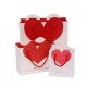 綿のハンドルが付いているハート形の結婚式のハロウィーンのキャンディーのギフトの紙袋の包装