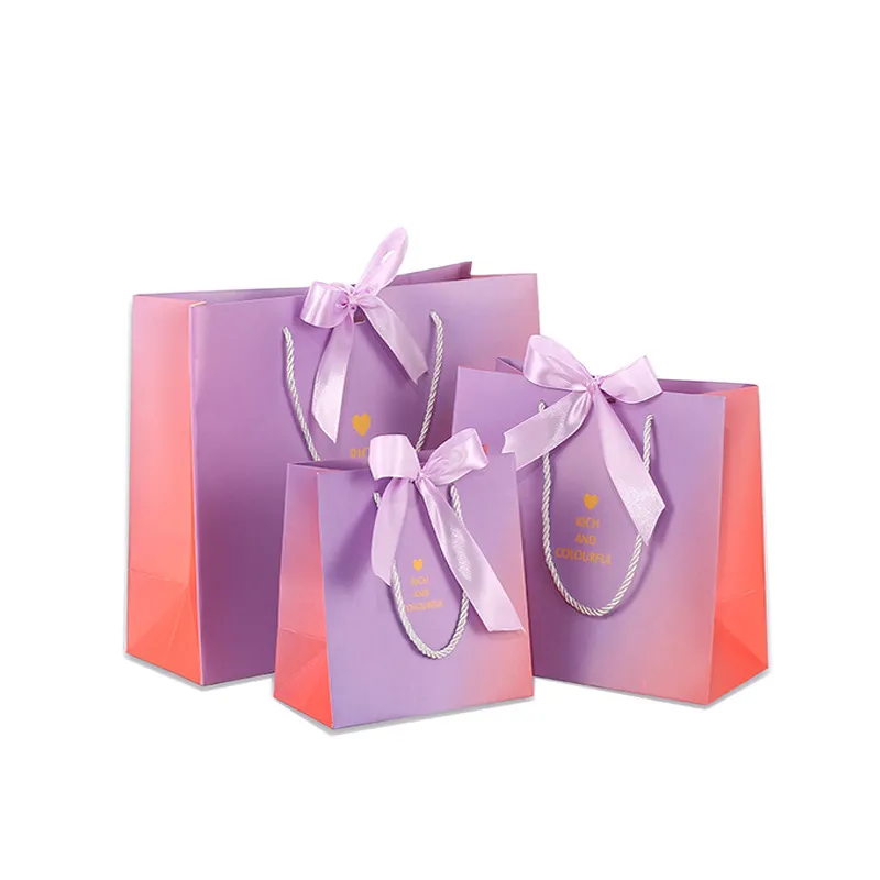 Día de San Valentín Día de la madre ropa joyería regalo compras bolsas de embalaje de papel con logotipos