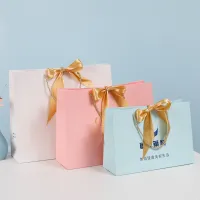 Papier de sacs à provisions de cadeau d'artisanat de couleur de logo imprimé par taille faite sur commande