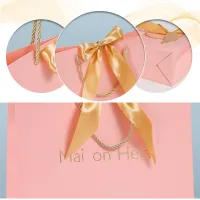 Papier de sacs à provisions de cadeau d'artisanat de couleur de logo imprimé par taille faite sur commande