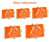 Papier de sacs à provisions de cadeau d'artisanat de couleur de logo imprimé par taille faite sur commande