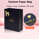 Custom size Colored jewelry shopping a4 paper gift bags with logo