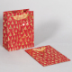 Involucro di cellophane rosso di natale presente sacchetto di carta da imballaggio regalo per lo shopping di cestini pasquali