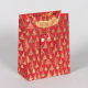 Envoltório de celofane de natal vermelho presente saco de papel de embalagem de presente para compras de cestas de páscoa