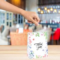 Wholesale price white brown kraft jewelry cosmetic gift clothing shopping paper bag