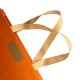 활을%s 가진 주황색 리본 손잡이 보석 운반물 쇼핑 포장 종이 봉지