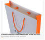Giallo abbigliamento cosmetici libri documenti shopping bag di carta con logo