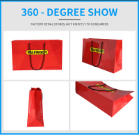 Grand cadeau d'épicerie réutilisable rouge personnalisé merci sacs d'emballage de vêtements sacs en papier d'art avec logo personnalisé