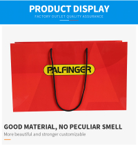 Grand cadeau d'épicerie réutilisable rouge personnalisé merci sacs d'emballage de vêtements sacs en papier d'art avec logo personnalisé