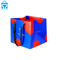 Sacs en papier d'emballage en carton recyclé de haute qualité de très grande taille bouquet de fleurs sacs en papier à fond carré