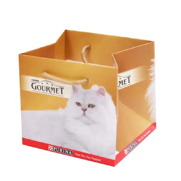 Sacs en papier d'emballage en carton recyclé de haute qualité de très grande taille bouquet de fleurs sacs en papier à fond carré